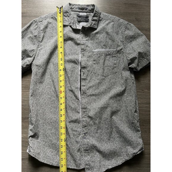 Denim And Flower Men’s Collared Button Down Shirt Slim Fit Sz Medium Gray - Picture 5 of 6